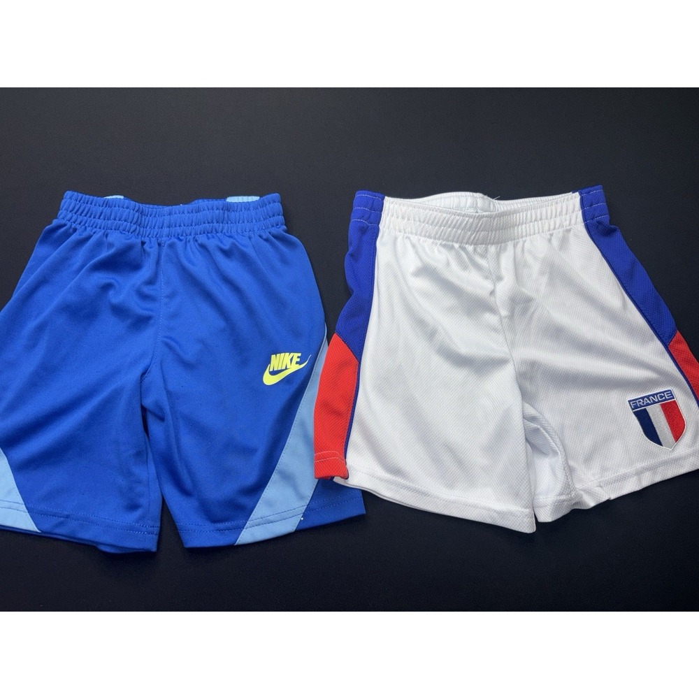 Umbro Shorts France And Nike Blue Shorts Boys 5T Lot Of 2 Pair